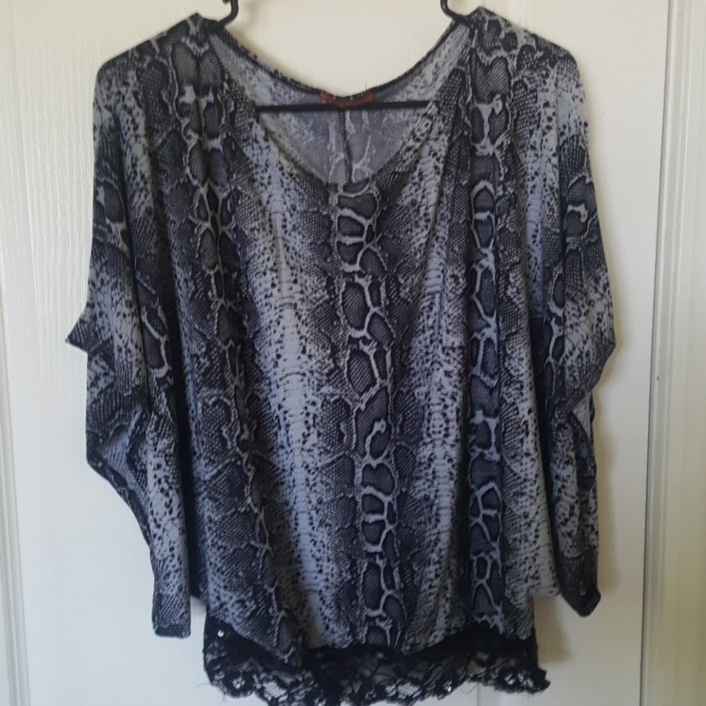 EUC Snake Print Top